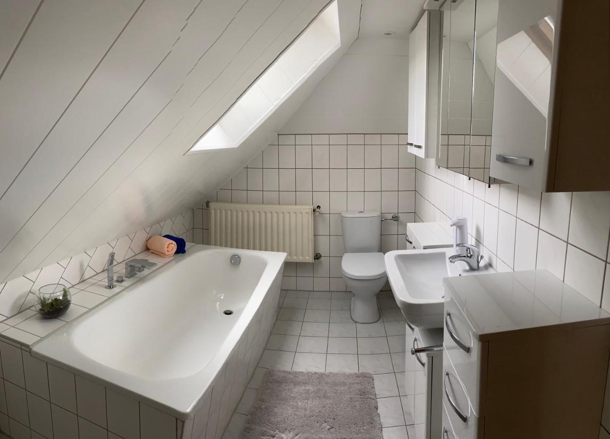 Ferienwohnung Zum Schloss Halbe Bagian luar foto