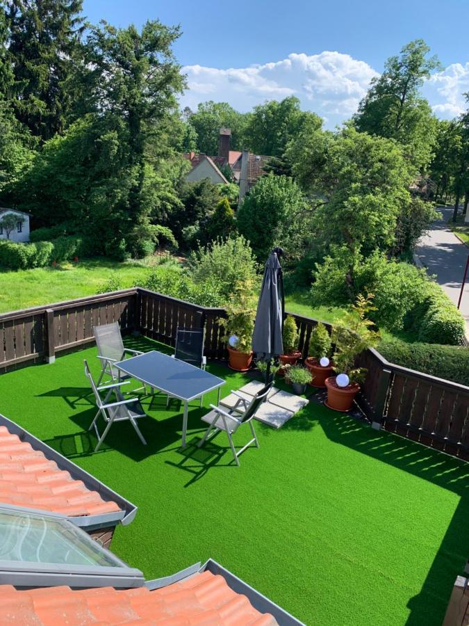Ferienwohnung Zum Schloss Halbe Bagian luar foto